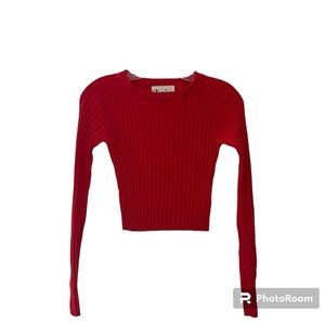 Knits For Love & Lemons Res Ribbed Long Sleeve Sweater Size Small